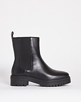 Leather High Ankle Chelsea Boot EEE Fit