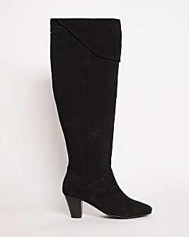 Suede Over Knee Boot E Fit Standard Calf