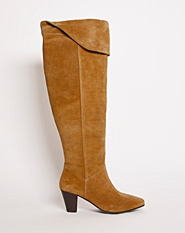 Suede Over Knee Boot E Fit Standard Calf