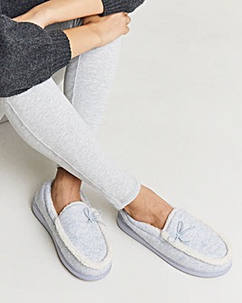 Melody Full Slipper With Bow - Wide Fit (E)