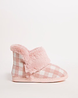 Warm Lined Bootee Slipper E Fit