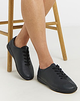 Adeline Tumbled Lace Up Trainer - Wide Fit (E)