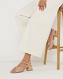 Leilani Twist Upper Block Heel Sandals - Extra Wide Fit (EEE)