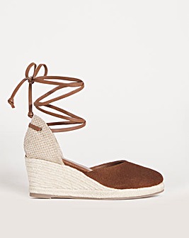 Leather Wedge Espadrille E Fit