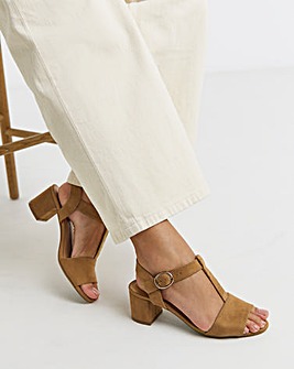 Jamie T Bar Heeled Sandals - Wide Fit (E)