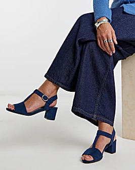 Jamie T Bar Heeled Sandals - Extra Wide Fit (EEE)