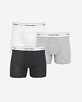 Calvin Klein Modern Cotton Stretch Boxer Brief 3 Pack - Blk/ Gry/ Wht