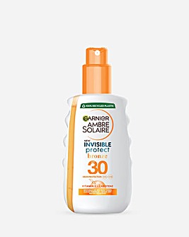 Garnier Ambre Solaire Protect Bronze Transparent Sun Cream Spray SPF30