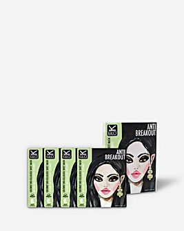 K-GLO Balancing Anti-Breakout Coconut Bio-Cellulose 4 Pack of Face Masks
