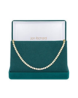 Jon Richard Gold Plated And Cubic Zirconia Tennis Necklace - Gift Boxed
