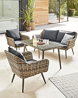 Novara Rattan 5 Piece Sofa Set