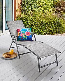 Adrano Grey Sunlounger