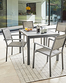 Adrano Grey 4 Piece Dining Set