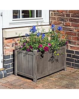 Rowlinson Alderley Grey Rectangular Planter