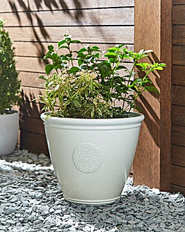 La Hacienda Eden Emblem White Planter 40cm