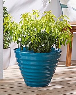 La Hacienda Vale Teal Planter 40cm