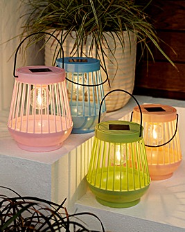 4 Multi-coloured Solar Lanterns