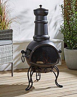 La Hacienda Murcia Medium Steel Chimenea with Grill