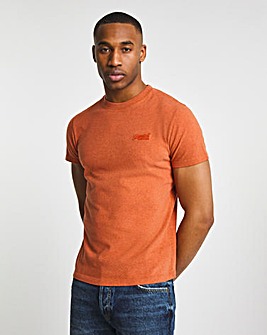 Superdry Rust Orange Short Sleeve Vintage Logo Embroidered T-Shirt