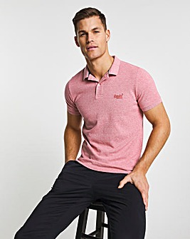 Superdry Mid Pink Classic Short Sleeve Pique Polo