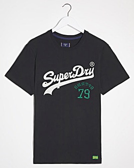 Superdry Black Vintage Label Classic Graphic T-Shirt