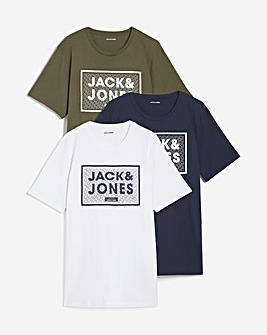 Jack & Jones 3 Pack Harrison T-Shirt