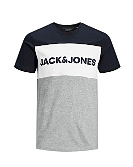 Jack & Jones Logo Blocking Crew T-Shirt