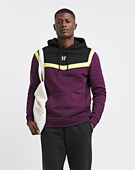 11 Degrees Cut & Sew Colour Block Hoodie