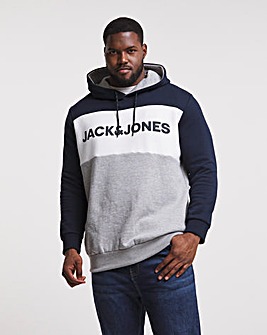Jack & Jones Logo Blocking Hooded Sweat