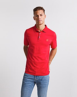 BOSS Red Short Sleeve Slim Fit Box Logo Polo