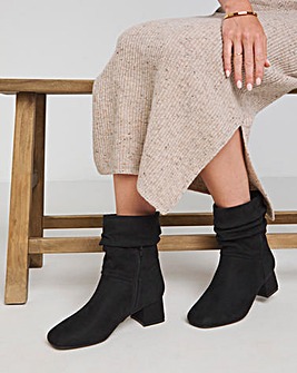 Brie Heeled Slouch Boots Wide E Fit