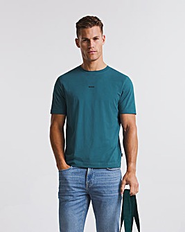 BOSS Blue Short Sleeve Relaxed Fit Centre Logo T-Shirt