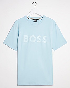 BOSS Light Blue Short Sleeve Big Logo T-Shirt
