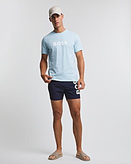 BOSS Light Blue Short Sleeve UPF 50+ Beach T-Shirt