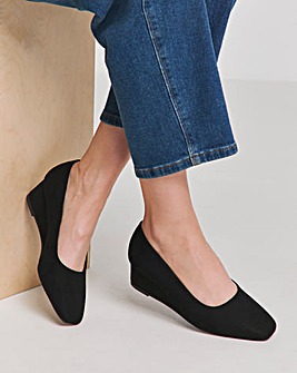 Valentina Low Wedge Court Shoe Extra Wide EEE Fit