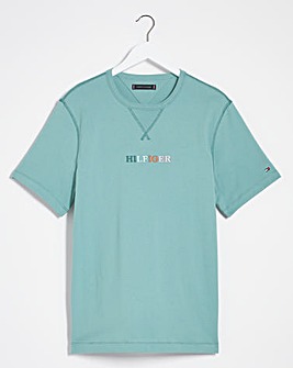 Tommy Hilfiger Lofty Blue Short Sleeve Contrast Stitch T-Shirt