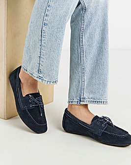 Nina Classic Leather Boat Shoes - Wide Fit (E)