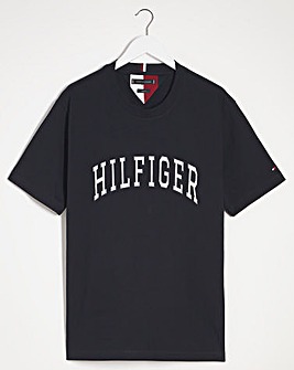 Tommy Hilfiger Navy Short Sleeve Arch Logo T-Shirt