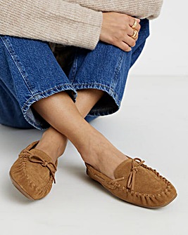 Swift Whipstitch Detail Puckered Loafers - Extra Wide Fit (EEE)