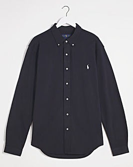 Polo Ralph Lauren Navy Long Sleeve Mesh Shirt