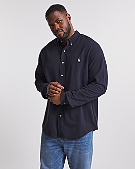 Polo Ralph Lauren Navy Long Sleeve Mesh Shirt