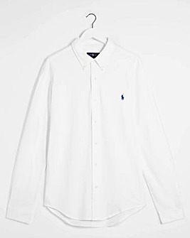 Polo Ralph Lauren White Long Sleeve Mesh Shirt