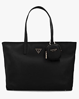 Guess Large Power Play 3 Black Logo Tech Tote Bag