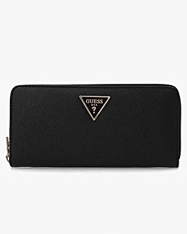 Guess Laurel II Large Black Zip Around Wallet