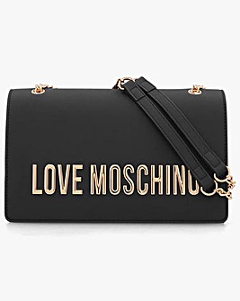Love Moschino Big Love Chain Black Shoulder Bag