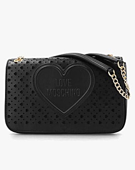 Love Moschino Heart Basket Black Shoulder Bag