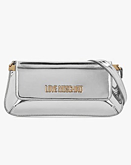 Love Moschino Smart Silver Evening Shoulder Bag