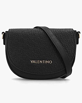 Valentino Bags Falak Black Debossed Logo Cross-Body Bag