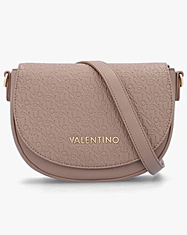 Valentino Bags Falak Taupe Debossed Logo Cross-Body Bag