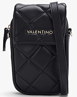 Valentino Bags Ocarina Quilted Black Mobile Phone Case On A Strap